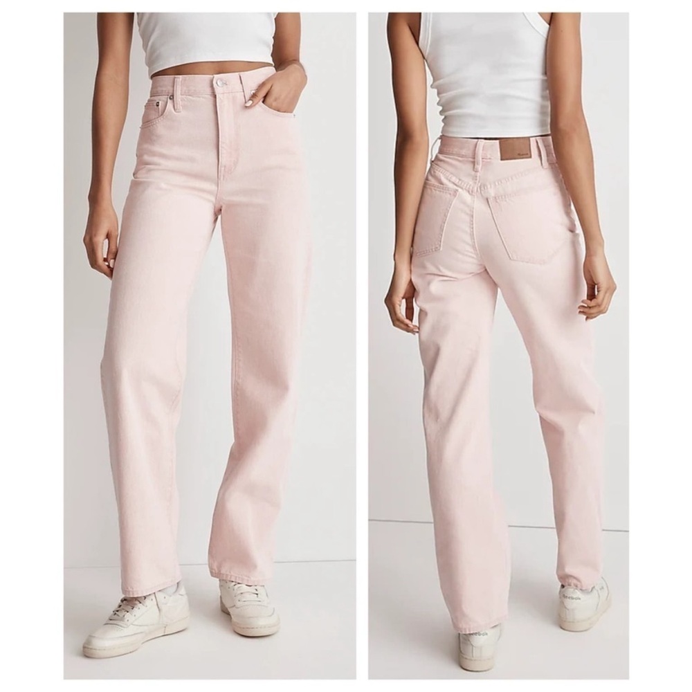 Madewell The Perfect Vintage Wide Leg Jeans - Light pink